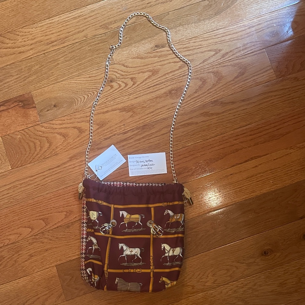 Vintage luxe up Hermes scarf bag - Picture 2 of 11
